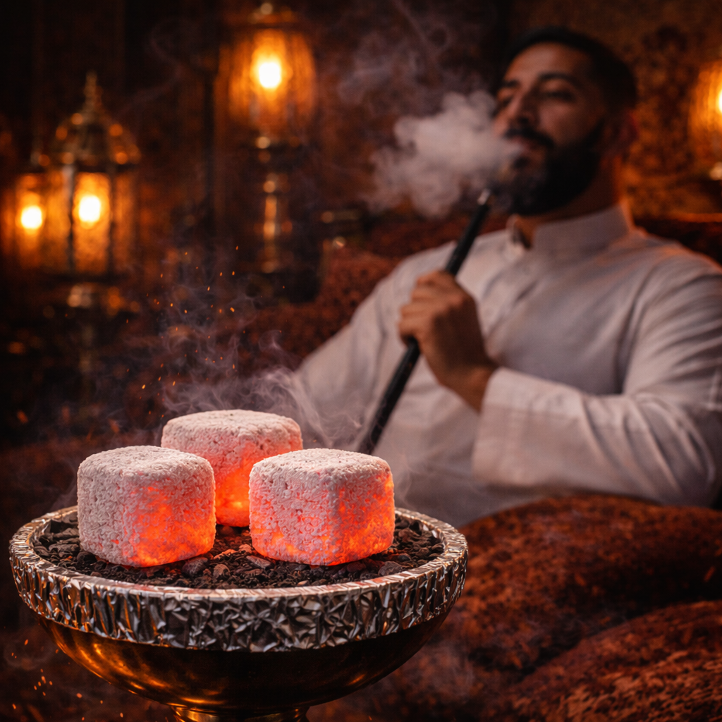 Hookah Charcoal 25mm Coconut Cubes – 4 Boxes (288 Cubes) for Shisha Bar & Hookah Lounge | Coco Safari