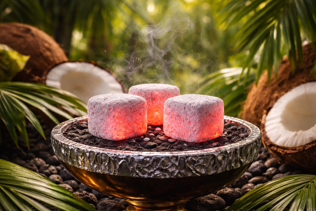 COCO SAFARI 4 Box Coconut Hookah Charcoal 25mm Cubes | 288 pcs | Premium