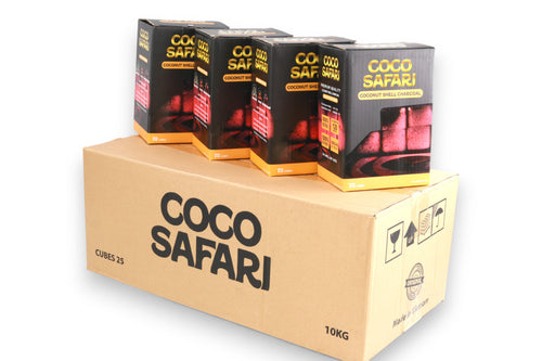 Bundle 10 BOXES Coco Safari Coconut Charcoal For Shisha/Hookah Lounge