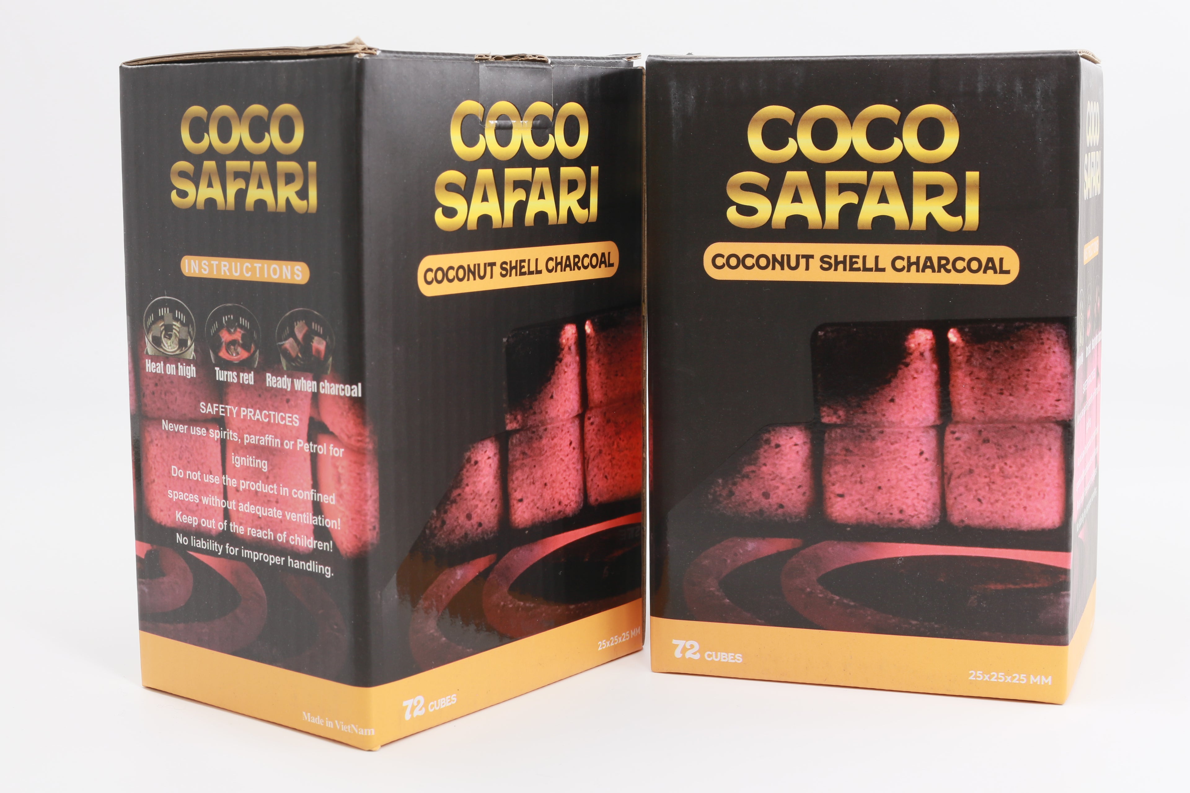 Bundle 2 Boxes Coco Safari – Premium Coconut Shell Charcoal