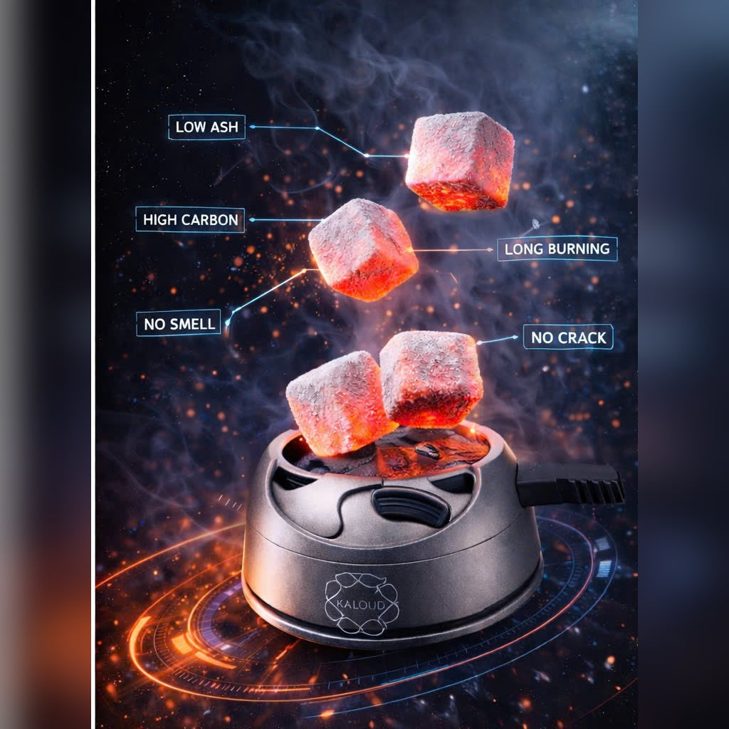 Hookah Charcoal 25mm Coconut Cubes – 4 Boxes (288 Cubes) for Shisha Bar & Hookah Lounge | Coco Safari