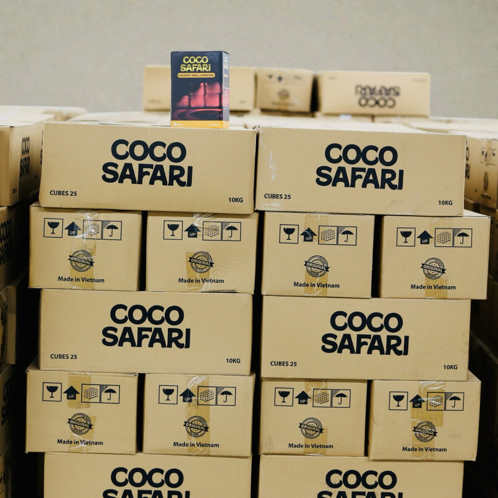 Bundle 10 BOXES Coco Safari Coconut Charcoal For Shisha/Hookah Lounge
